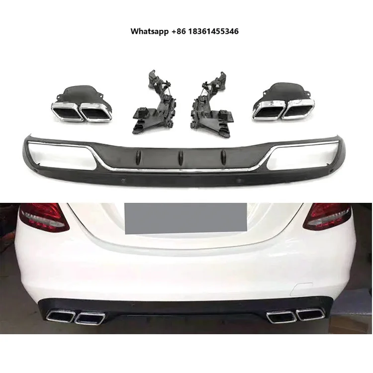 For W205 C Class 2015-2018 W205 Model 4-outlet Exhaust Tips Endpipe Style Silver Rear Bumper Diffuser Lip
For W205 C Class 2015-2018 W205 Model 4-outlet Exhaust Tips Endpipe Style Silver Rear Bumper Diffuser Lip