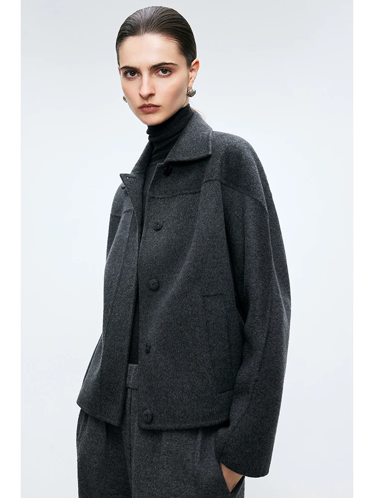 Двустороннее шерстяное пальто Camere Jaet ort Sle с отложным воротником, простой и дизайнерский зимний женский пальто
Двустороннее шерстяное пальто Camere Jaet ort Sle с отложным воротником, простой и дизайнерский зимний женский пальто
