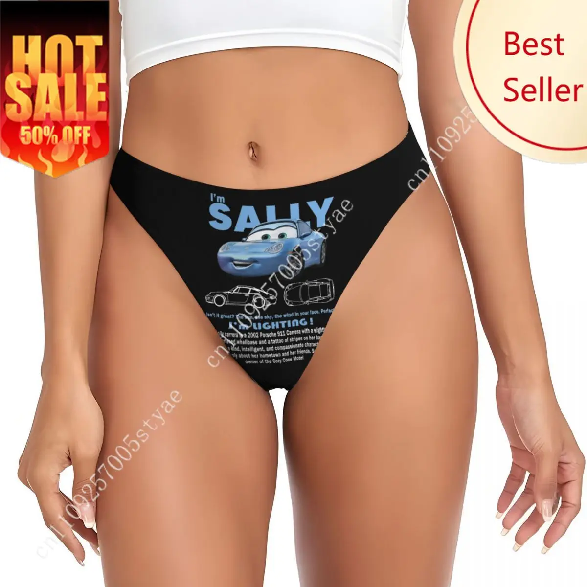 Womens Vintage Cars Sally Underwear Lightning Mcqueen Low Waist Sexy Hot Thong G-String Panties Women's Polyester Underpants
Womens Vintage Cars Sally Underwear Lightning Mcqueen Low Waist Sexy Hot Thong G-String Panties Women's Polyester Underpants
