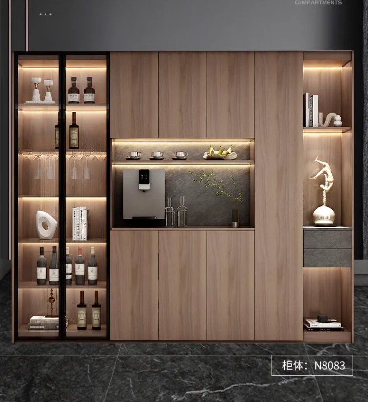 Solid wood side cabinet Wine cabinet living room modern simple light luxury glass door display cabinet
Solid wood side cabinet Wine cabinet living room modern simple light luxury glass door display cabinet