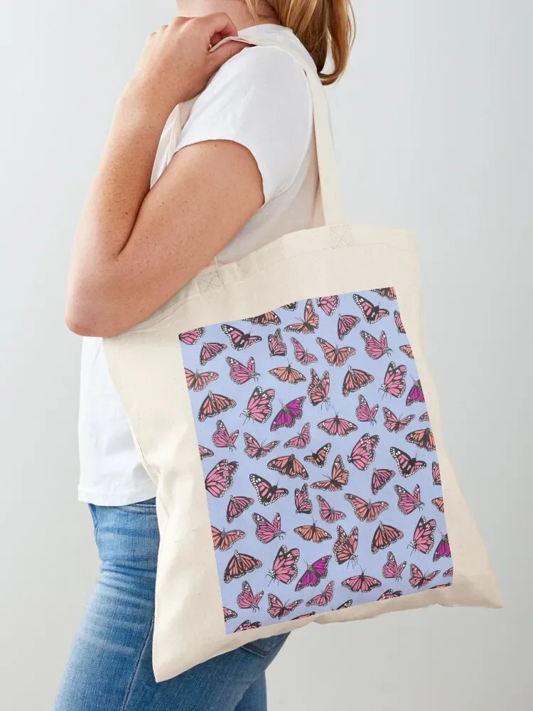 Butterfly Pattern - pink on blue Tote Bag Beach bag shopping bag logo bags for women hand
Butterfly Pattern - pink on blue Tote Bag Beach bag shopping bag logo bags for women hand