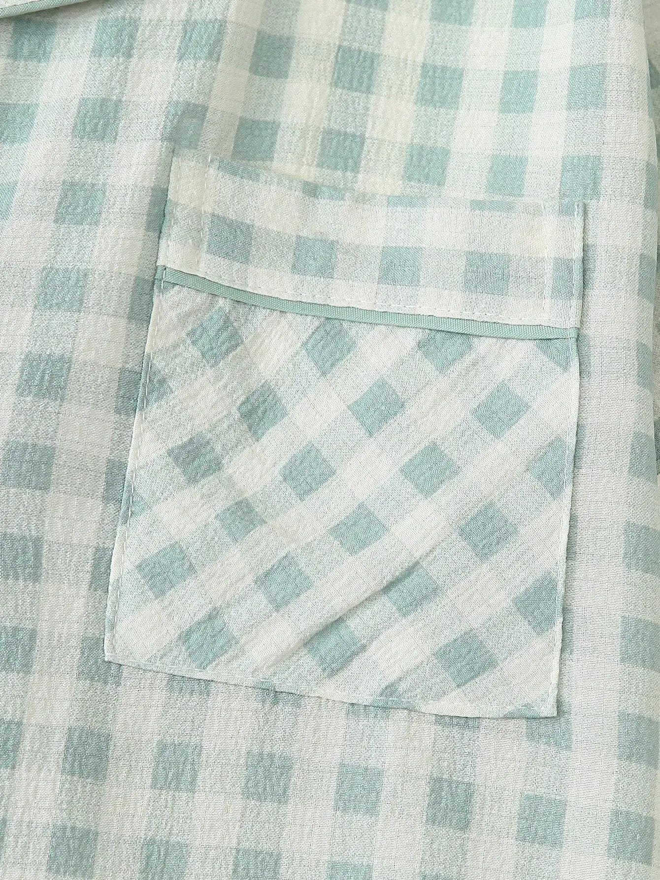 Women Plaid Print Short Sleeve Buttoned Collar Pajama Set Summer Casual Sleepwear
Women Plaid Print Short Sleeve Buttoned Collar Pajama Set Summer Casual Sleepwear
