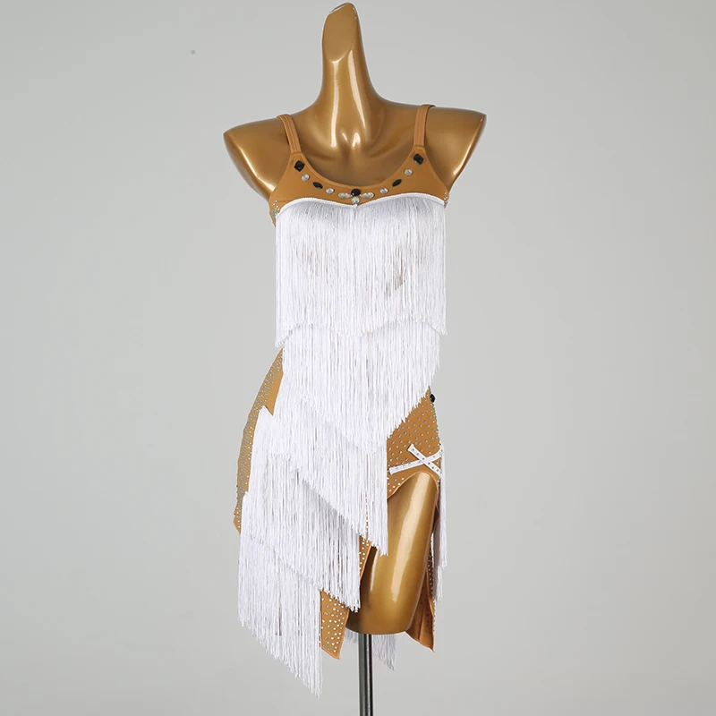 White Latin Dance Dress Fringe Women Salsa Practice Clothes Sexy Stage Rumba Chacha Dancewear Costumes
White Latin Dance Dress Fringe Women Salsa Practice Clothes Sexy Stage Rumba Chacha Dancewear Costumes