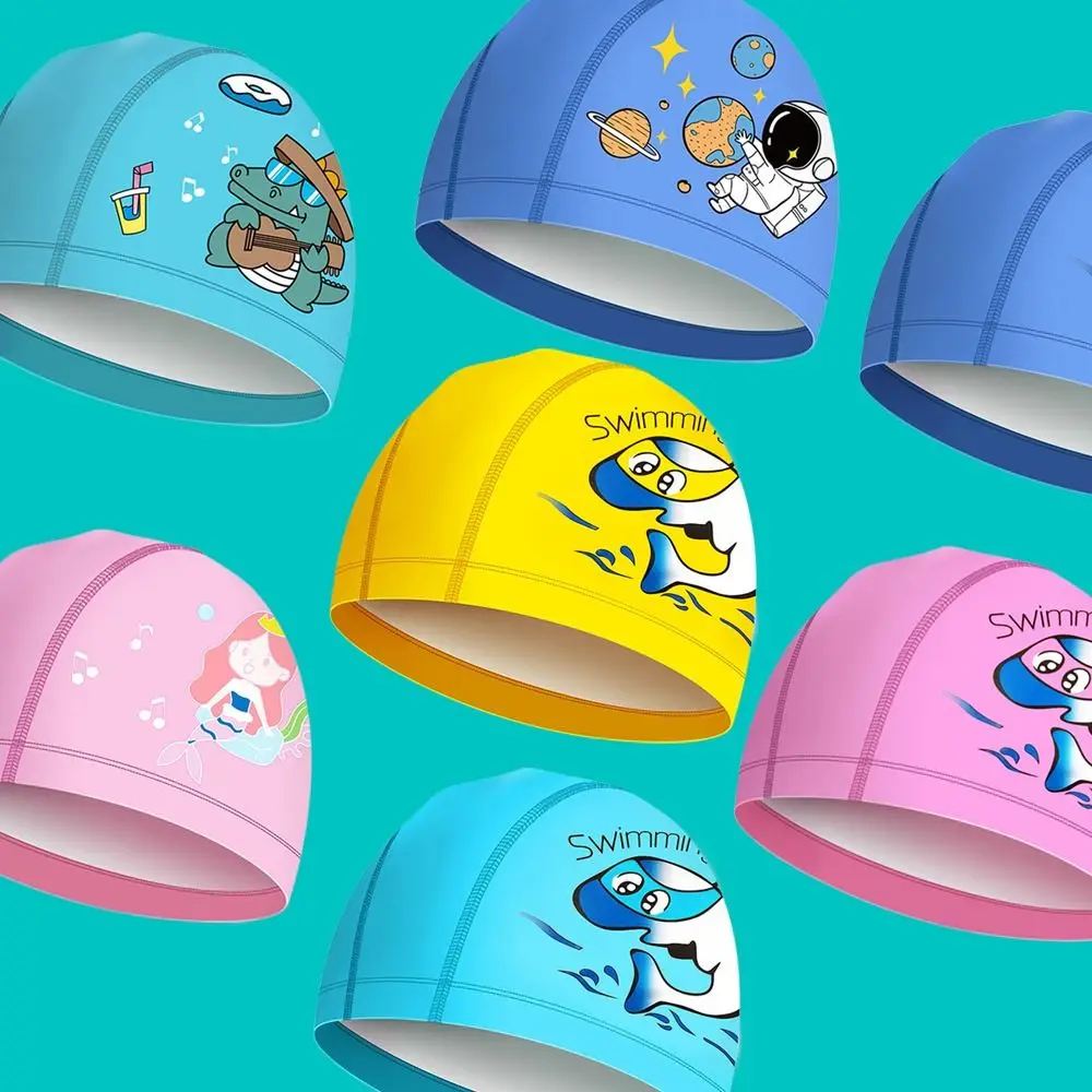 Cartoon Printed Long Hair Protect Free size Ears Pleated Elastic Pu Turban Pool Bathing Hats Swimming Caps Kids Swimming Cap
Cartoon Printed Long Hair Protect Free size Ears Pleated Elastic Pu Turban Pool Bathing Hats Swimming Caps Kids Swimming Cap