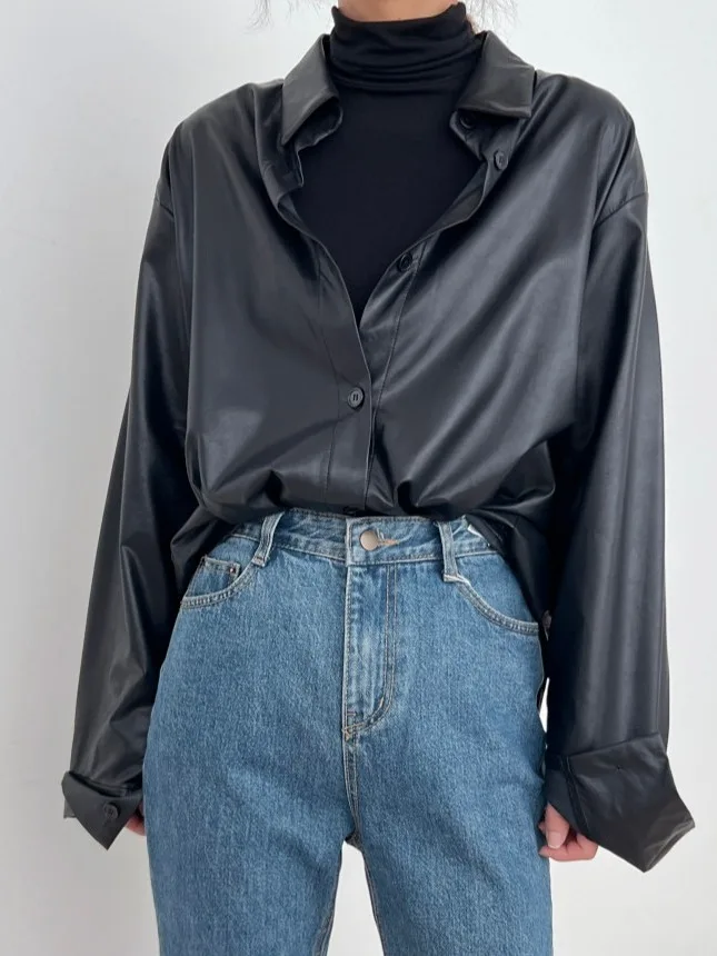 Осенняя новинка Sle Chic Bla из искусственной кожи irt, женская мода, универсальная, высококачественная, с одной пуговицей, irt Ele Personali 
Осенняя новинка Sle Chic Bla из искусственной кожи irt, женская мода, универсальная, высококачественная, с одной пуговицей, irt Ele Personali
