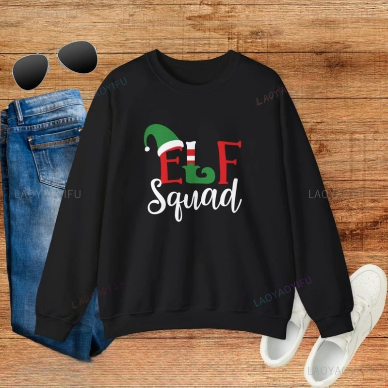 The Elf Team Sweatshirt Christmas Apparel for Families Holiday Gift Festive Wear Seasonal Sweater Cozy Sweater Long Sleeve Tops
The Elf Team Sweatshirt Christmas Apparel for Families Holiday Gift Festive Wear Seasonal Sweater Cozy Sweater Long Sleeve Tops