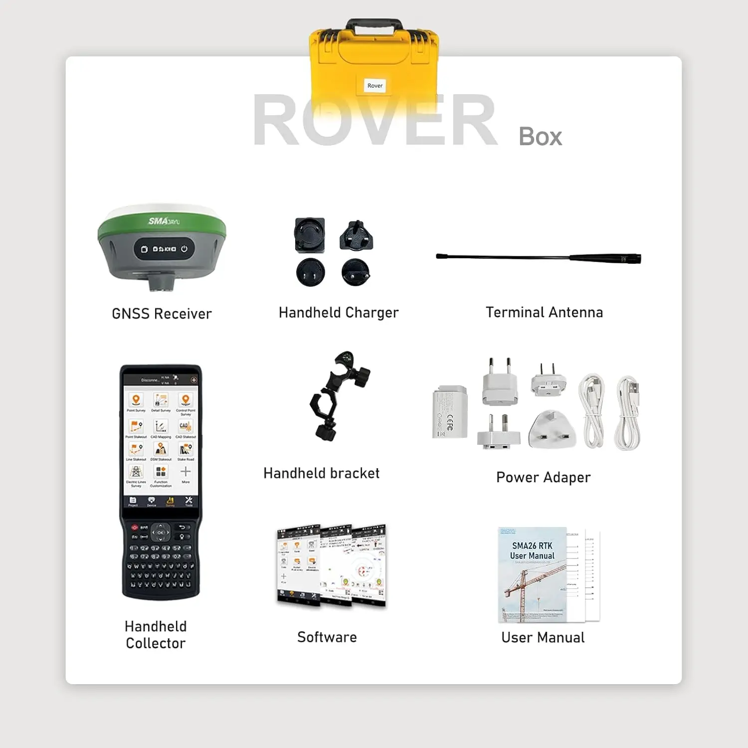 Surveying Equipment SMA26 Pro Storage Switchable Rover Base Handheld Collector Survey Software Static RTK NOAA Certified
Surveying Equipment SMA26 Pro Storage Switchable Rover Base Handheld Collector Survey Software Static RTK NOAA Certified