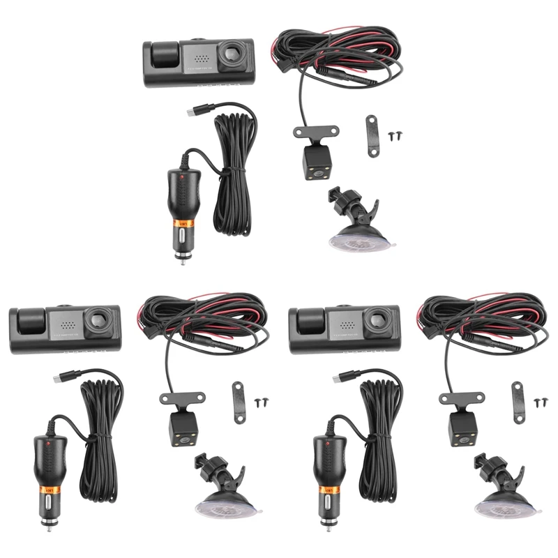 3X 3 Camera Lens Car DVR 3-Channel Dash Cam HD 1080P Front And Rear Inside Dashcam Video Recorder Night Vision
3X 3 Camera Lens Car DVR 3-Channel Dash Cam HD 1080P Front And Rear Inside Dashcam Video Recorder Night Vision