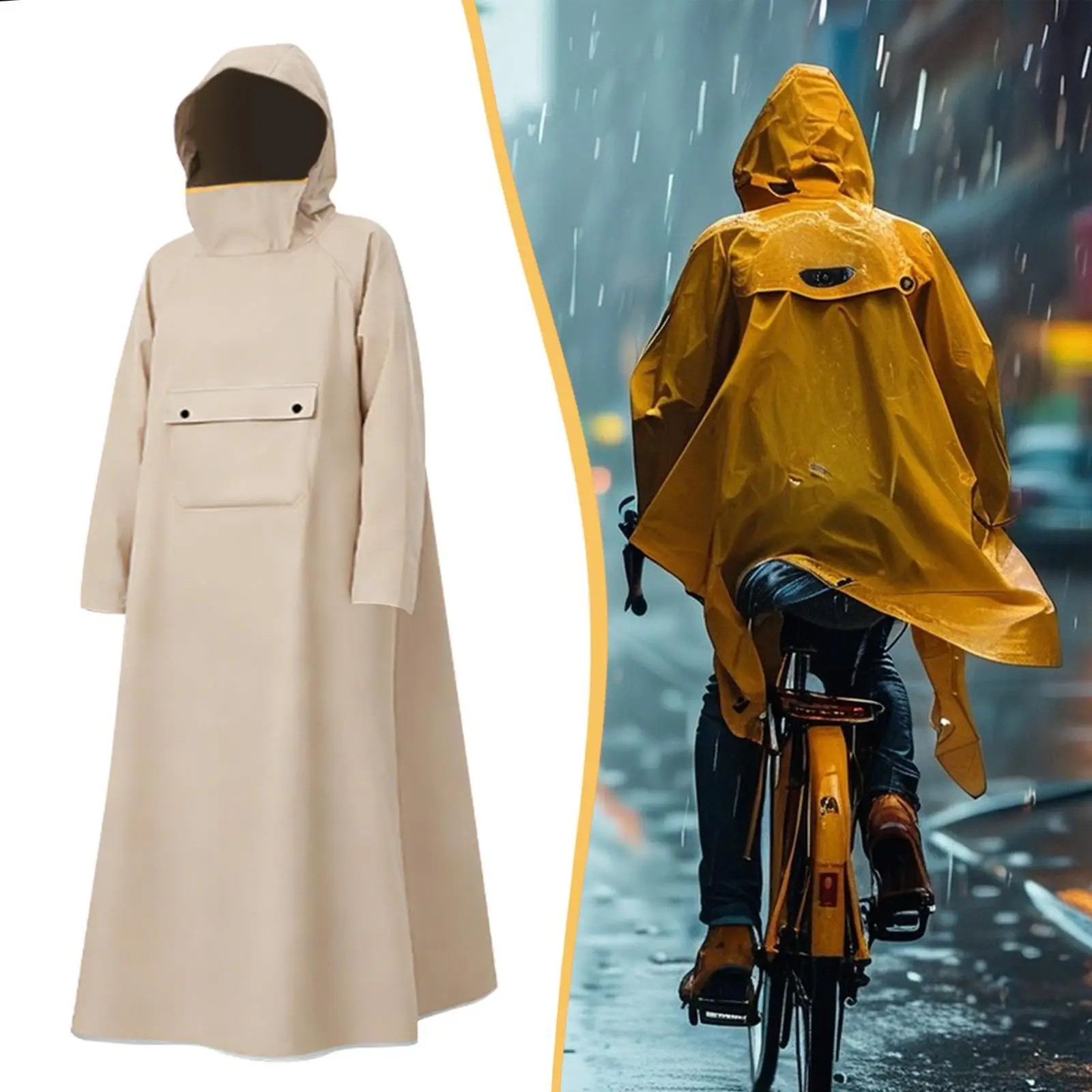 Waterproof Rain Poncho with Hood Oxford Cloth Full Body Protection Raincoat for Biker Travel Hiking
Waterproof Rain Poncho with Hood Oxford Cloth Full Body Protection Raincoat for Biker Travel Hiking