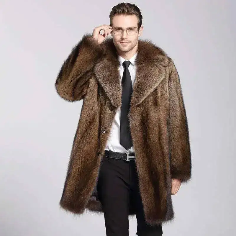 Mink Coat Autumn And Winter New Thick Mid-Length Padded Fur Parkas Large Size Men's High-End Casual Button Jacket
Mink Coat Autumn And Winter New Thick Mid-Length Padded Fur Parkas Large Size Men's High-End Casual Button Jacket