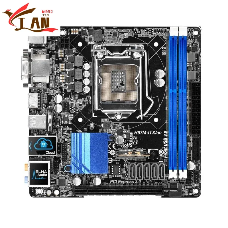 For ASROCK H97M-ITX/AC Motherboard 16GB HDMI PCI-E3.0 LGA 1150 DDR3 Mini-ITX H97 Mainboard 100% Tested Fully Work Tan
For ASROCK H97M-ITX/AC Motherboard 16GB HDMI PCI-E3.0 LGA 1150 DDR3 Mini-ITX H97 Mainboard 100% Tested Fully Work Tan