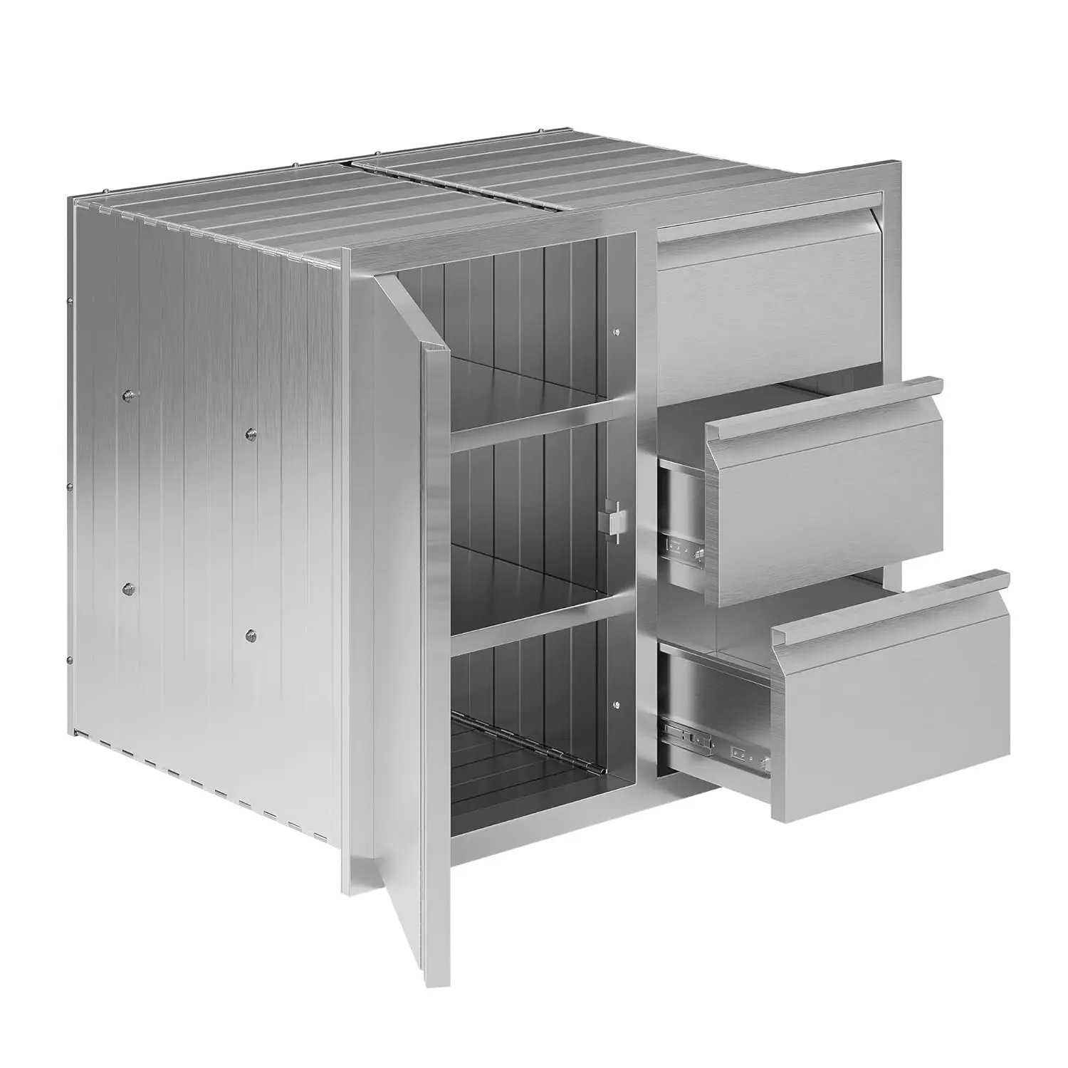 #Outdoor Kitchen Drawers 28" W×20" D×23" H Stainless Steel Drawers for Outdoor Kitchens, 3-Tier Cabinet & 3-Drawer, Customized
#Outdoor Kitchen Drawers 28" W×20" D×23" H Stainless Steel Drawers for Outdoor Kitchens, 3-Tier Cabinet & 3-Drawer, Customized