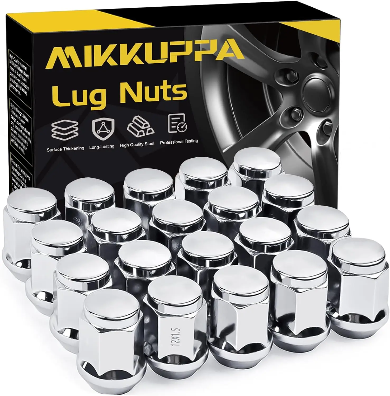 MIKKUPPA 20PCSM12x1.5 Lug Nuts - Replacement for 2006-2019 Ford Fusion, 2000-2019 Ford Focus, 2001-2019 Ford Escape Aftermarket
MIKKUPPA 20PCSM12x1.5 Lug Nuts - Replacement for 2006-2019 Ford Fusion, 2000-2019 Ford Focus, 2001-2019 Ford Escape Aftermarket