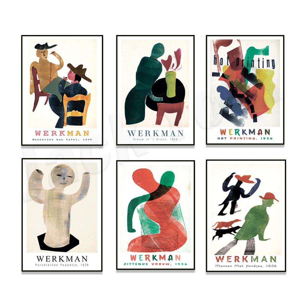 Hendrik Werkman man with dog, woman in green print, man at table, Werkman painting, Werkman art poster, colorful abstract print
Hendrik Werkman man with dog, woman in green print, man at table, Werkman painting, Werkman art poster, colorful abstract print