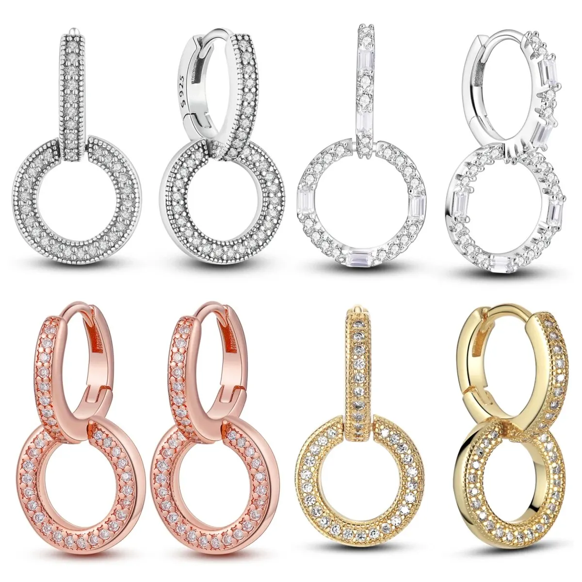 S925 Silver Ear Jewelry Hollow Circle Shiny Zircon Inlaid Dangle Earrings Elegant Style Daily Casual Chain Wedding Ladies' Gifts
S925 Silver Ear Jewelry Hollow Circle Shiny Zircon Inlaid Dangle Earrings Elegant Style Daily Casual Chain Wedding Ladies' Gifts