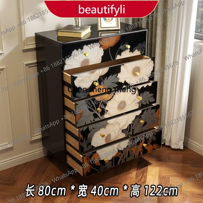 02 French retro solid wood chest of drawers against the wall, bedroom, living room, decorative cabinet
02 French retro solid wood chest of drawers against the wall, bedroom, living room, decorative cabinet
