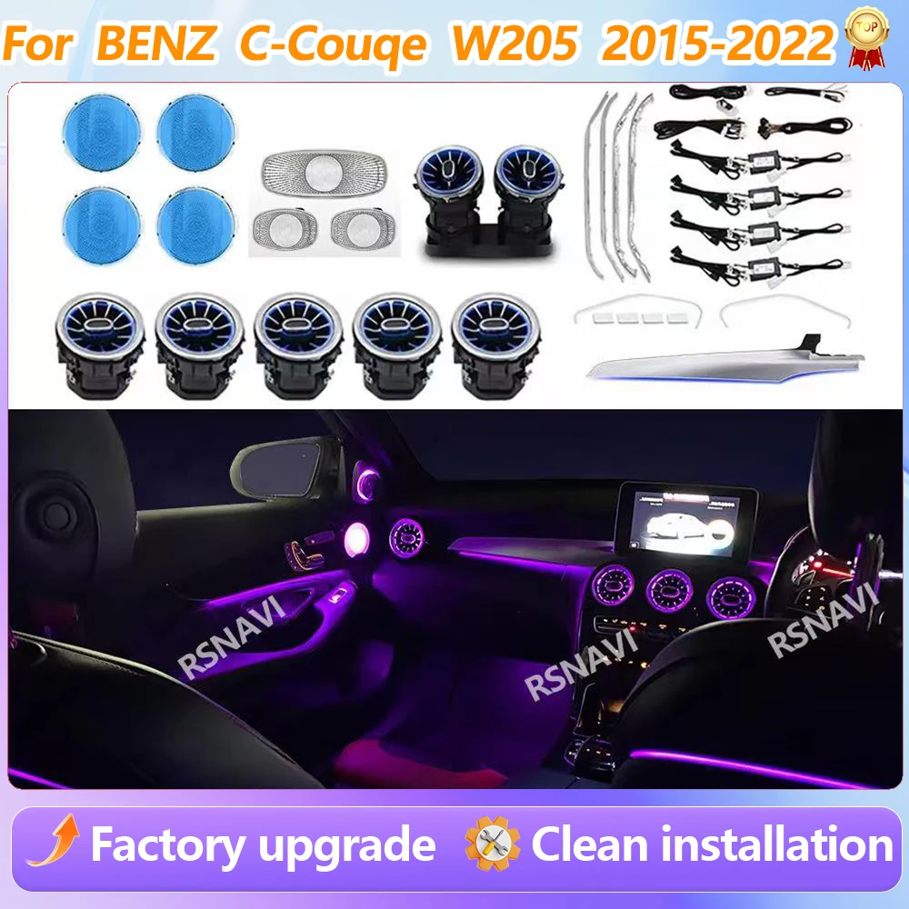 For Benz W205 C Class 2014-2021 64-Color Active Ambient Full Set 4D Tweeter/Vent/Crystal Saddle/Door/Armrest/Backrest/Dash/Roof
For Benz W205 C Class 2014-2021 64-Color Active Ambient Full Set 4D Tweeter/Vent/Crystal Saddle/Door/Armrest/Backrest/Dash/Roof