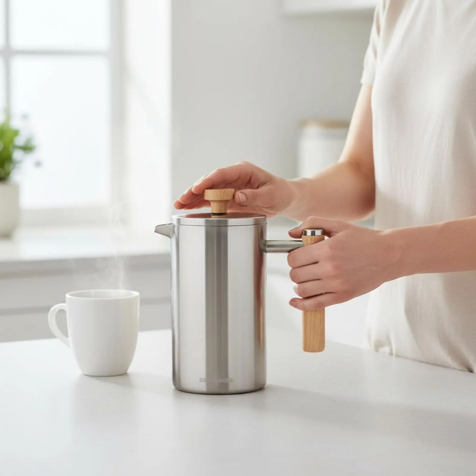 Coffee Press Coffee Brewer 3-Tier Filtration System Coffee Press Insulated Coffee Plunger Spill-Resistant-Resistant Spout Cool
Coffee Press Coffee Brewer 3-Tier Filtration System Coffee Press Insulated Coffee Plunger Spill-Resistant-Resistant Spout Cool