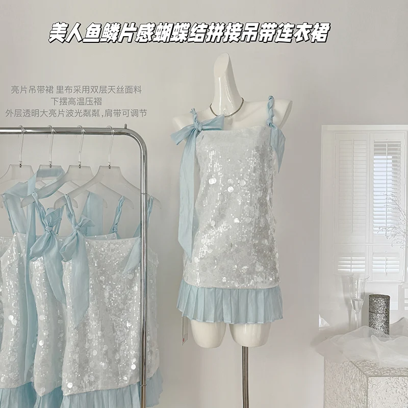 Fashion Dress New Design Sequins Patchwork Spaghetti Strap Dress Summer Party Prom Sexy Slim Bow One-Piece Frocks
Fashion Dress New Design Sequins Patchwork Spaghetti Strap Dress Summer Party Prom Sexy Slim Bow One-Piece Frocks