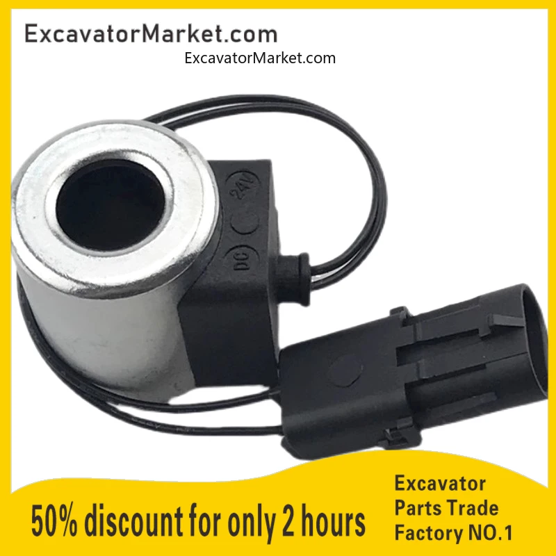 TALUADA excavator safety lock rotating solenoid valve coil 1008 12v 24v for YC60 YC65 YC85 YC135 SY75 Excavator Accessories
TALUADA excavator safety lock rotating solenoid valve coil 1008 12v 24v for YC60 YC65 YC85 YC135 SY75 Excavator Accessories