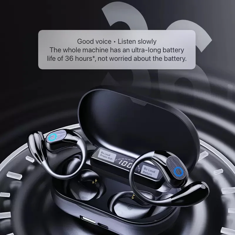 Hanging wireless Bluetooth earphones with ultra long battery life, comfortable to wear without entering the ear, and high sound
Hanging wireless Bluetooth earphones with ultra long battery life, comfortable to wear without entering the ear, and high sound