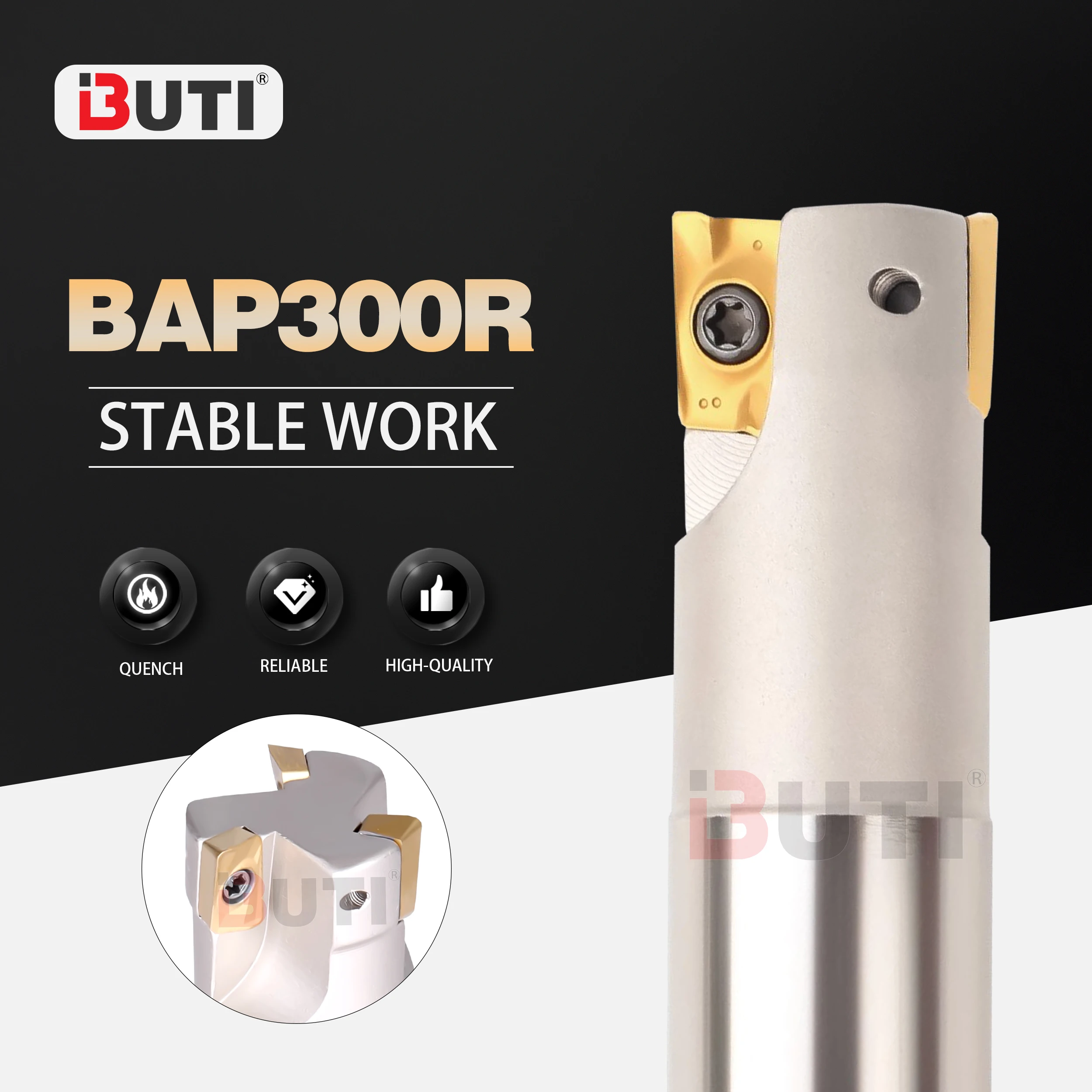 BAP300R Milling Cutter Rod Use for APMT1135 Serie R0.8 Milling Cutter Insert Coarse Opening Anti-seismic Right Angle Tool Holder
BAP300R Milling Cutter Rod Use for APMT1135 Serie R0.8 Milling Cutter Insert Coarse Opening Anti-seismic Right Angle Tool Holder