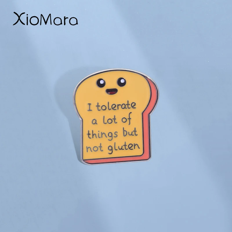 I Tolerate A Lot of Things But Not Gluten Enamel Pins Custom Food Bread Brooches Lapel Badges Clothes Jewelry Gift for Friends
I Tolerate A Lot of Things But Not Gluten Enamel Pins Custom Food Bread Brooches Lapel Badges Clothes Jewelry Gift for Friends