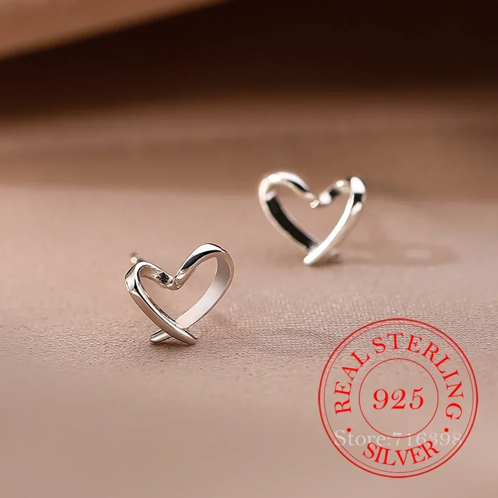 100% Solid 925 Sterling Silver Heart Stud Earrings for Women Girls Fashion Charm Piercing Jewelry Women's Wedding Party Gift
100% Solid 925 Sterling Silver Heart Stud Earrings for Women Girls Fashion Charm Piercing Jewelry Women's Wedding Party Gift