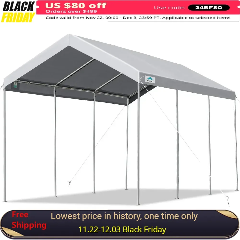 10x20 Ft Carport Garage for Car, Boat, Wedding Party, Adjustable Height From 9.5 To 11 Ft, Easy Set Up Heavy Duty Carport Garage
10x20 Ft Carport Garage for Car, Boat, Wedding Party, Adjustable Height From 9.5 To 11 Ft, Easy Set Up Heavy Duty Carport Garage