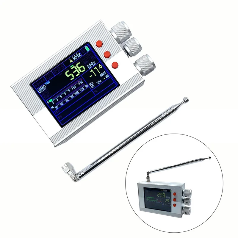 High Quality Full Band TEF6686 FM/AM Short Long Wave High Frequency Radio Receiver Telescopic Antenna Silver 144Khz-27000Khz Acc
High Quality Full Band TEF6686 FM/AM Short Long Wave High Frequency Radio Receiver Telescopic Antenna Silver 144Khz-27000Khz Acc