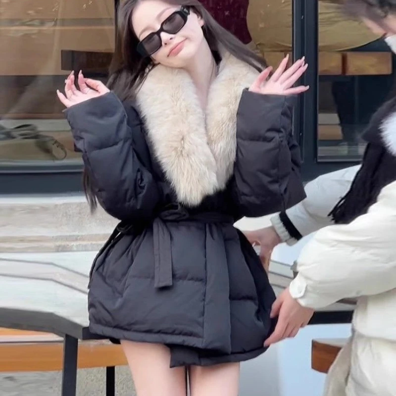 Thick Cotton-padded Jacket Fur Collar Winter Slimming New Unique Cotton-padded Jacket Straps Cinched Wais Popular Choice Women
Thick Cotton-padded Jacket Fur Collar Winter Slimming New Unique Cotton-padded Jacket Straps Cinched Wais Popular Choice Women