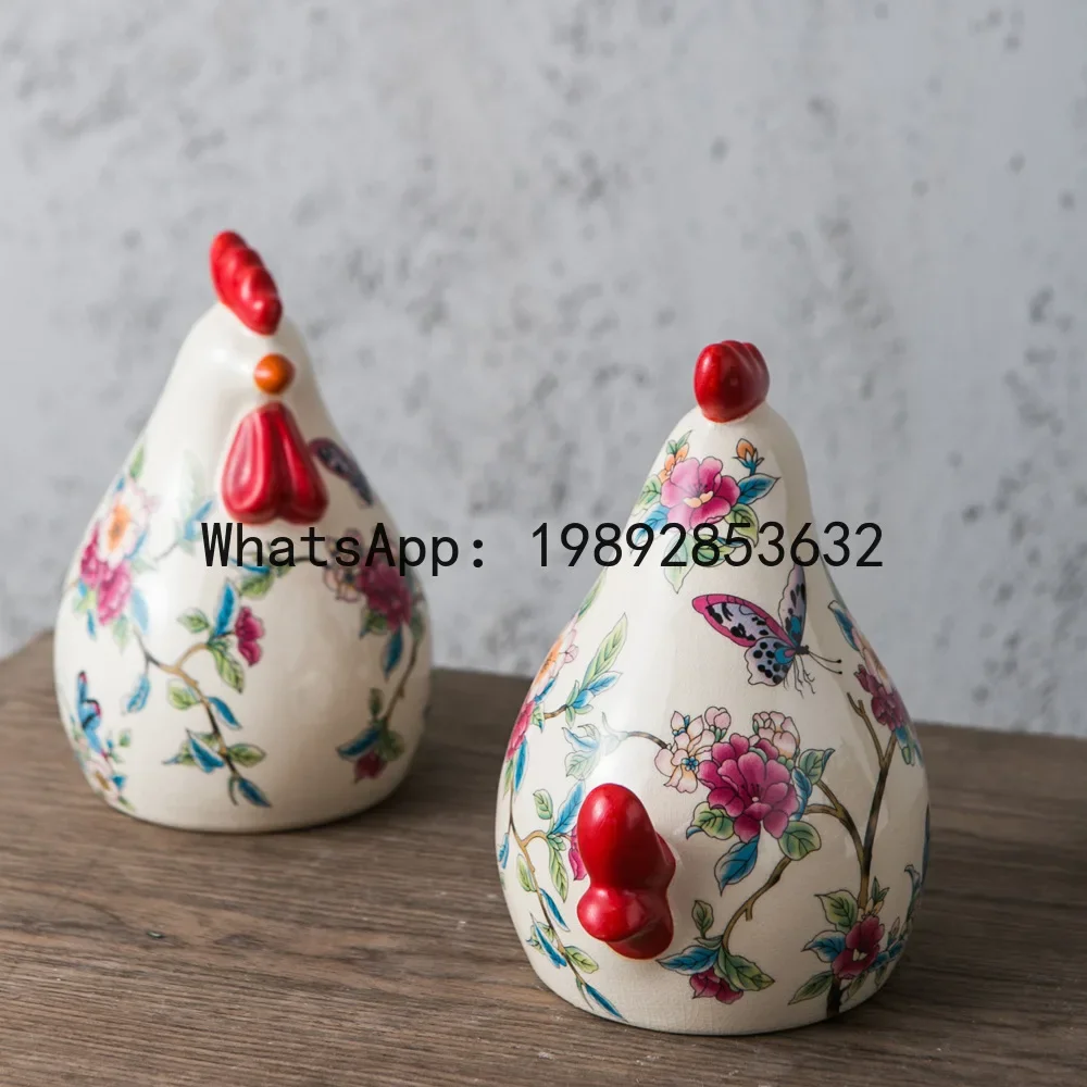 FZ American Retro Ceramic Painted Rooster Craft Living Room Entrance TV Cabinet Home Ceramic
FZ American Retro Ceramic Painted Rooster Craft Living Room Entrance TV Cabinet Home Ceramic