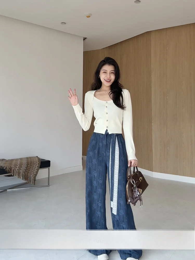 Zhang a Xing Cloud Dance Early Spring New Casual Versatile Gentle Square Collar Slim Fit Top Korean Sle Women's Faion Set
Zhang a Xing Cloud Dance Early Spring New Casual Versatile Gentle Square Collar Slim Fit Top Korean Sle Women's Faion Set