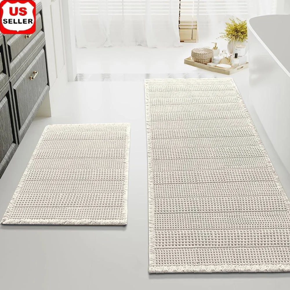Super Absorbent Non-Slip Waffle Bath Mat Set Ultra Soft Machine Washable Bathroom Rugs High Density Microfiber Floor Mats
Super Absorbent Non-Slip Waffle Bath Mat Set Ultra Soft Machine Washable Bathroom Rugs High Density Microfiber Floor Mats