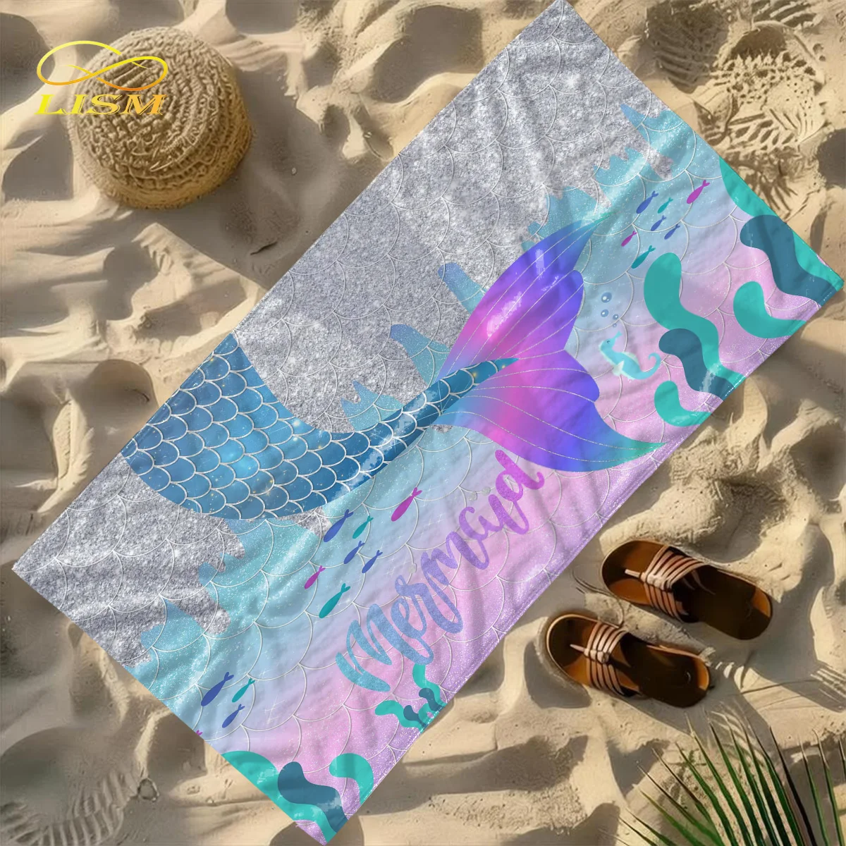 1pc Mermaid Fishtail Towel-Oversized, Absorbent Microfiber, Quick Dry, Ideal for Travel, Swimming, Surfing Bath Towel
1pc Mermaid Fishtail Towel-Oversized, Absorbent Microfiber, Quick Dry, Ideal for Travel, Swimming, Surfing Bath Towel