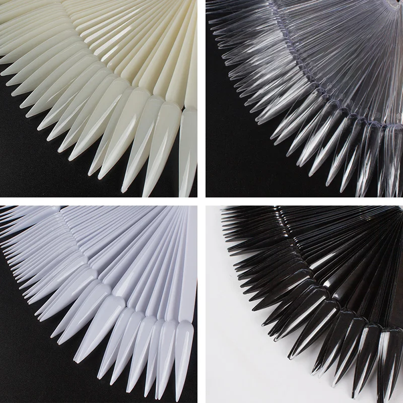 50pcs False Nail Tips Gel Polish Practice Card Display Long Stiletto Sharp Showing Chart Palette Buckle Ring Manicure Tool
50pcs False Nail Tips Gel Polish Practice Card Display Long Stiletto Sharp Showing Chart Palette Buckle Ring Manicure Tool