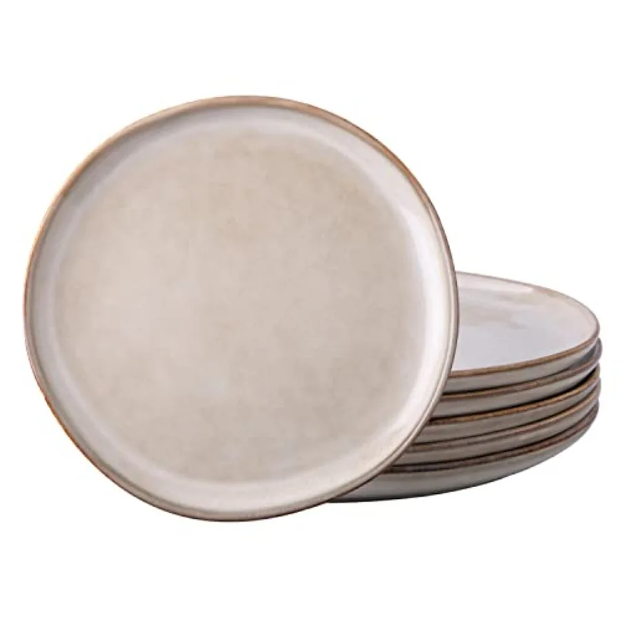 Ceramic Dner Plates Set of 6, Handmade Reactive Glaze Stoneware Plates, Rustic Shape Dnerware Dish Set for Kitchen, Microwave a
Ceramic Dner Plates Set of 6, Handmade Reactive Glaze Stoneware Plates, Rustic Shape Dnerware Dish Set for Kitchen, Microwave a