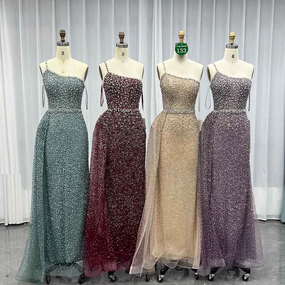 YQLNNE 0133 Вечерние платья с кристаллами на одно плечо Длинное вечернее платье русалки
YQLNNE 0133 Вечерние платья с кристаллами на одно плечо Длинное вечернее платье русалки