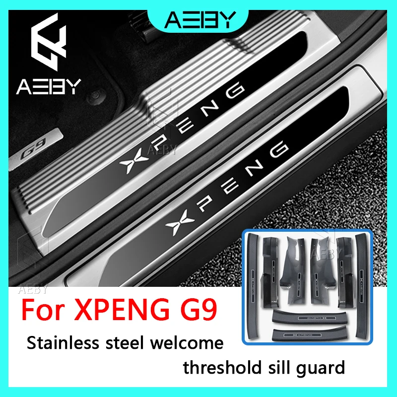 AEBY Car Stainless Steel Sill Strips For XPENG G9 2022-2025 Welcome Footboard Anti-Scratch And Paint Protection Accessories
AEBY Car Stainless Steel Sill Strips For XPENG G9 2022-2025 Welcome Footboard Anti-Scratch And Paint Protection Accessories