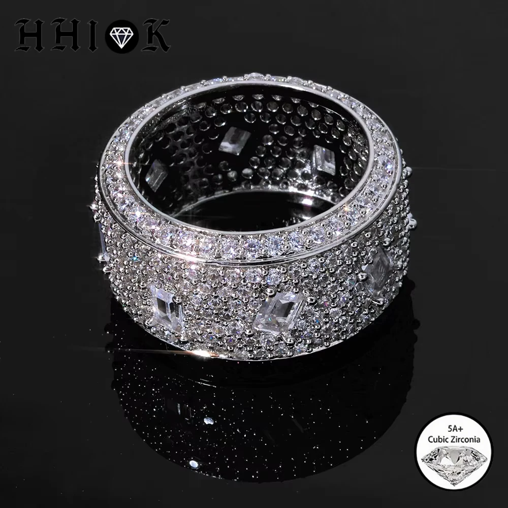 HHIOK Hot Selling Full Iced Out Baguette CZ Ring Silver Plated 5A+ Cubic Zirconia Hip Hop Band Ring For Men
HHIOK Hot Selling Full Iced Out Baguette CZ Ring Silver Plated 5A+ Cubic Zirconia Hip Hop Band Ring For Men