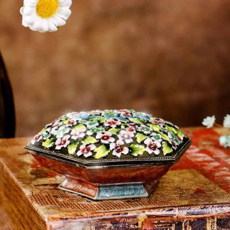 573B Antique Jewelry Box Storage Space Lid Stylish Jewelry Organizers Alloy Texture Perfect for Home Decors and Daily Use
573B Antique Jewelry Box Storage Space Lid Stylish Jewelry Organizers Alloy Texture Perfect for Home Decors and Daily Use