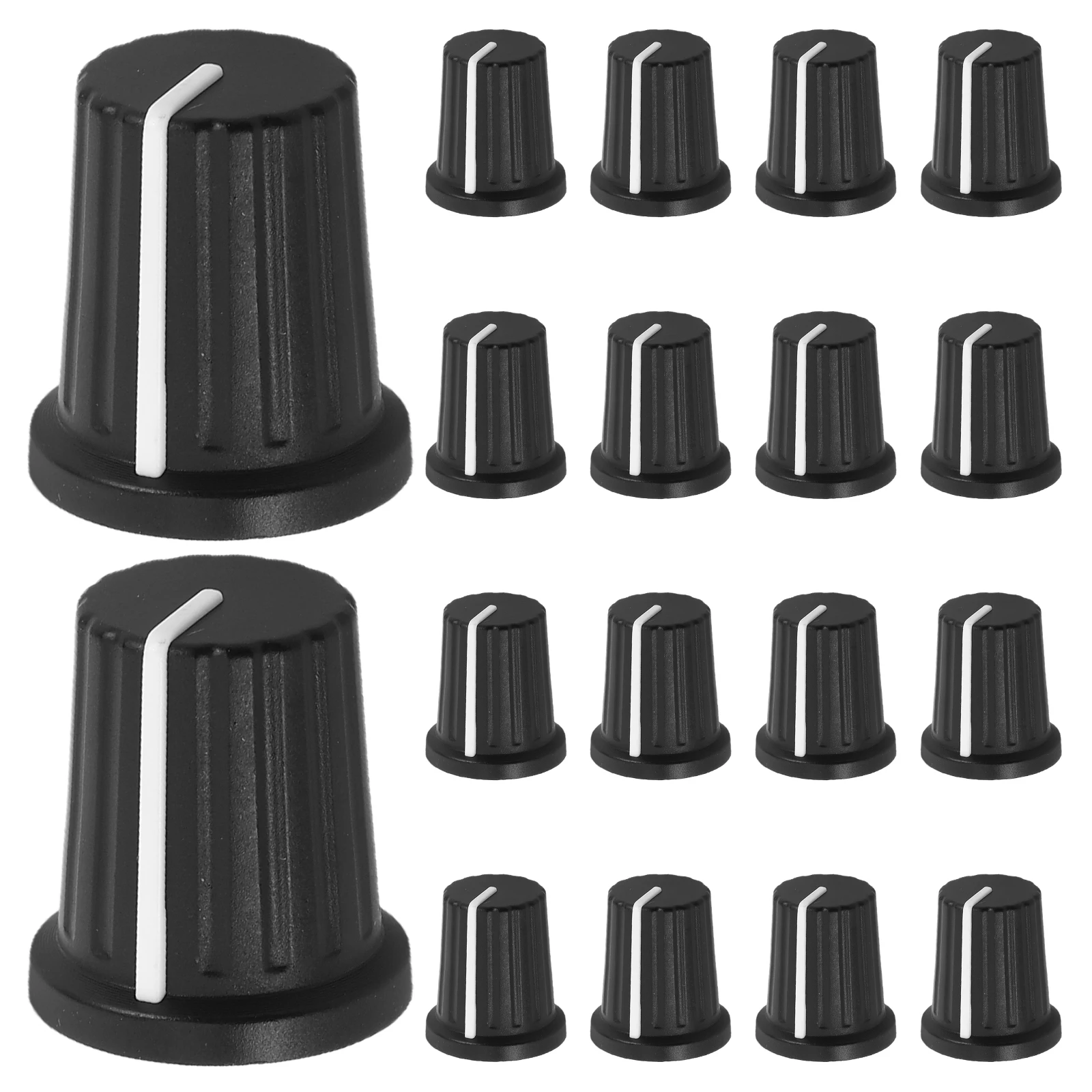 20 Pcs Potentiometer Knob Dj Controller Plastic 6mm Rotary Audio Console Black Equipment Mixer
20 Pcs Potentiometer Knob Dj Controller Plastic 6mm Rotary Audio Console Black Equipment Mixer