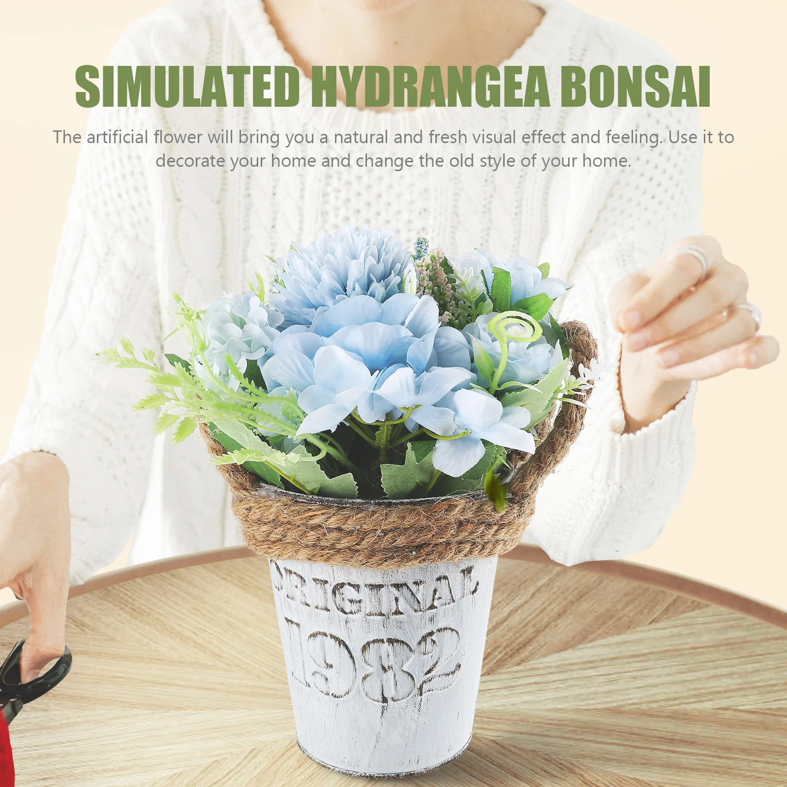 Simulated Hydrangea Bonsai Artificial Flower Decoration Wedding Room Party Home Office Fake Flower Prop Wedding Decor
Simulated Hydrangea Bonsai Artificial Flower Decoration Wedding Room Party Home Office Fake Flower Prop Wedding Decor