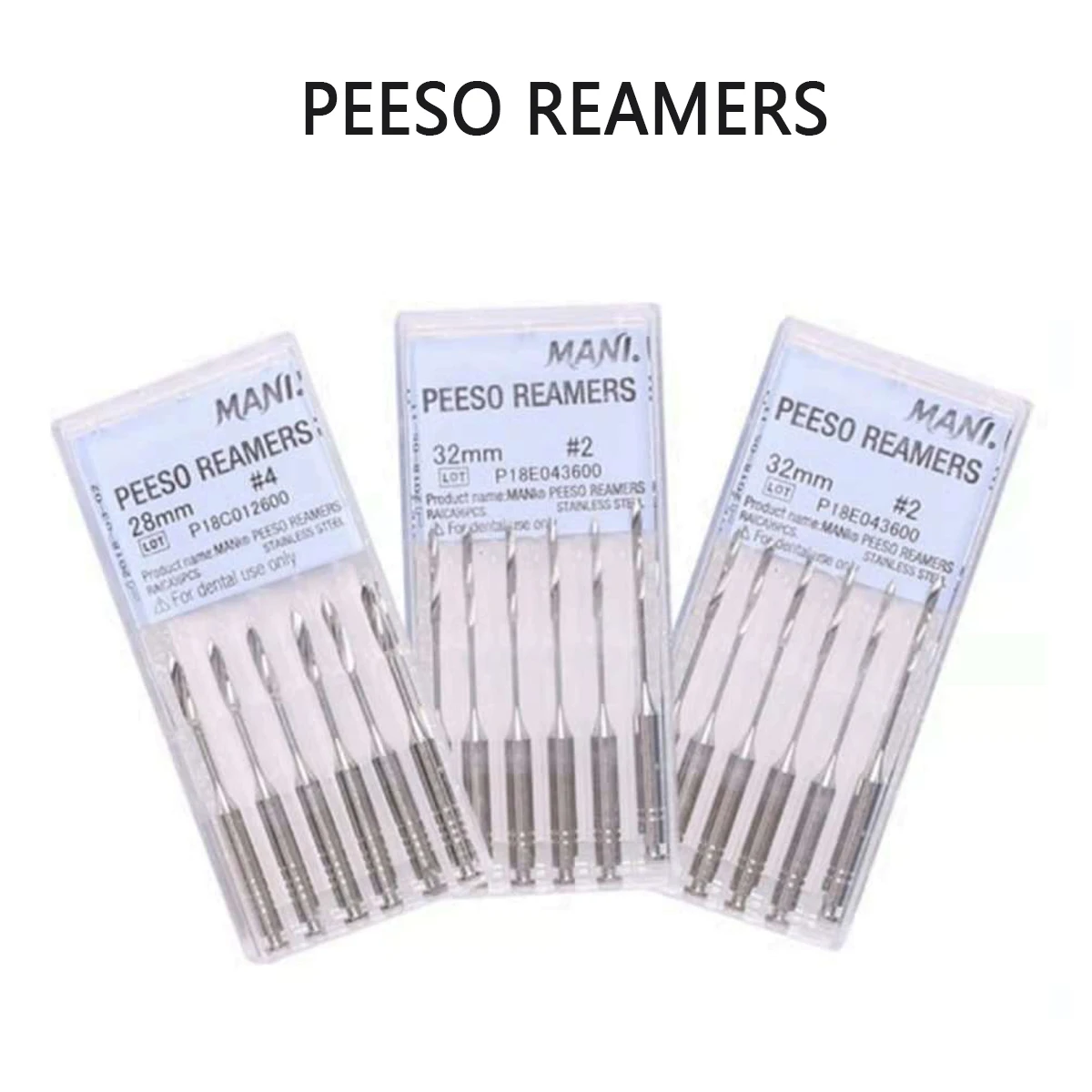 6pcs/pack Dental Peeso Reamer 28/32/38mm Endodontic Reamers Drill Burs Peeso Reamers Endodontic Instruments for Endodontic Used
6pcs/pack Dental Peeso Reamer 28/32/38mm Endodontic Reamers Drill Burs Peeso Reamers Endodontic Instruments for Endodontic Used