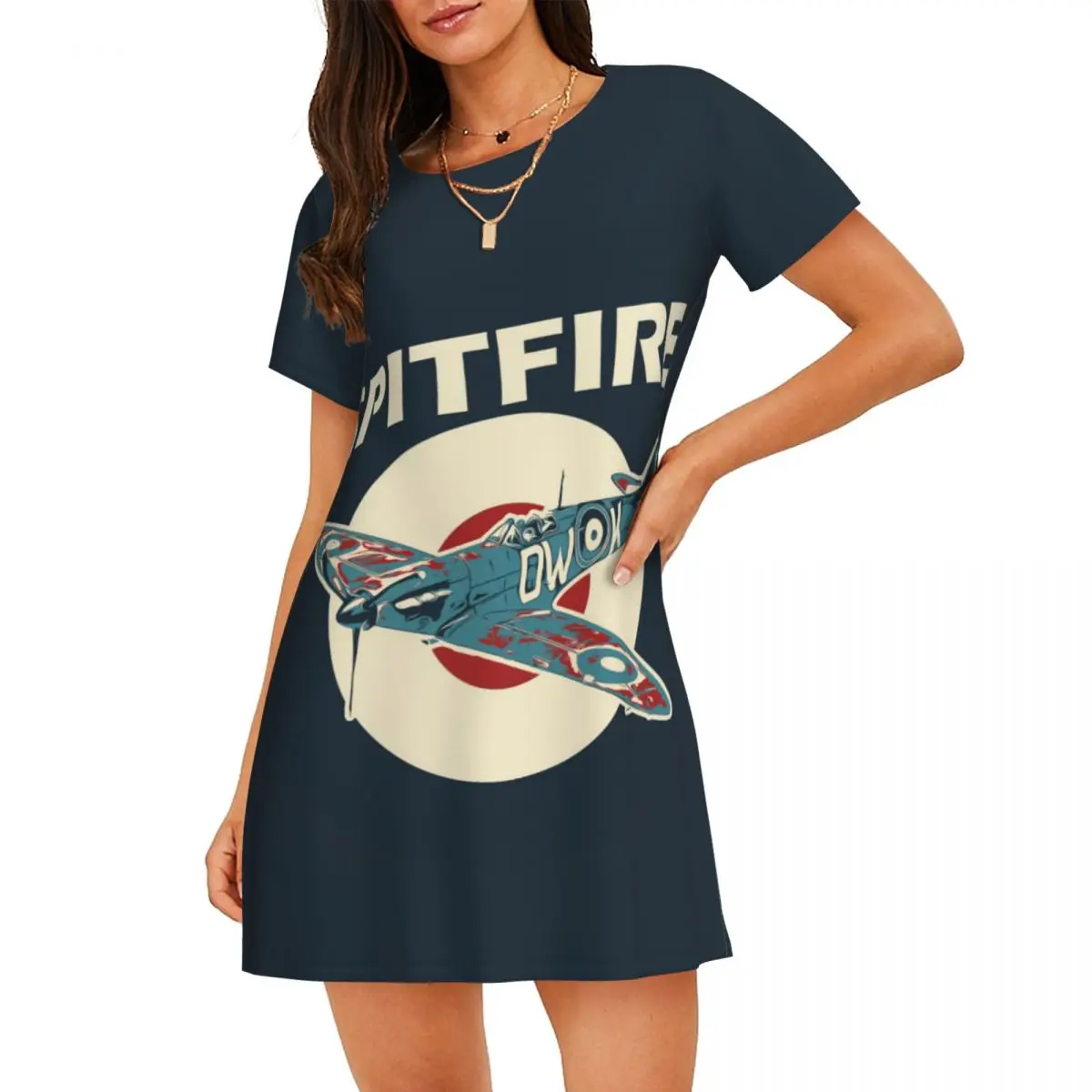 Custom Spitfire Roundel WW2 War Plane Women Nightgown Sleepwear Short Sleeves Supermarine Airplane Nightgowns Women's Pajamas
Custom Spitfire Roundel WW2 War Plane Women Nightgown Sleepwear Short Sleeves Supermarine Airplane Nightgowns Women's Pajamas