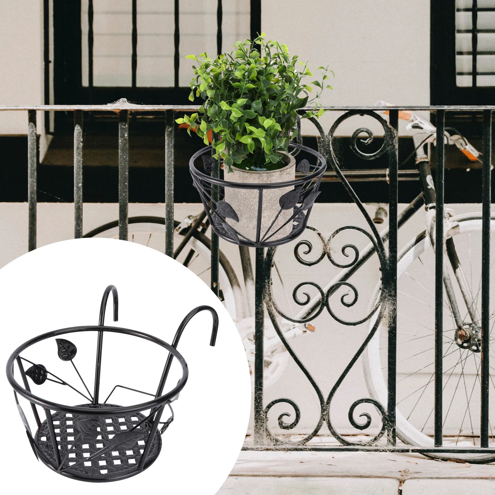 1Pcs Thickened Iron Hanging Flowerpot Shelf Stylish Wall Mounted Flower Basket Rack for Outdoor Indoor Balcony Garden Plant
1Pcs Thickened Iron Hanging Flowerpot Shelf Stylish Wall Mounted Flower Basket Rack for Outdoor Indoor Balcony Garden Plant