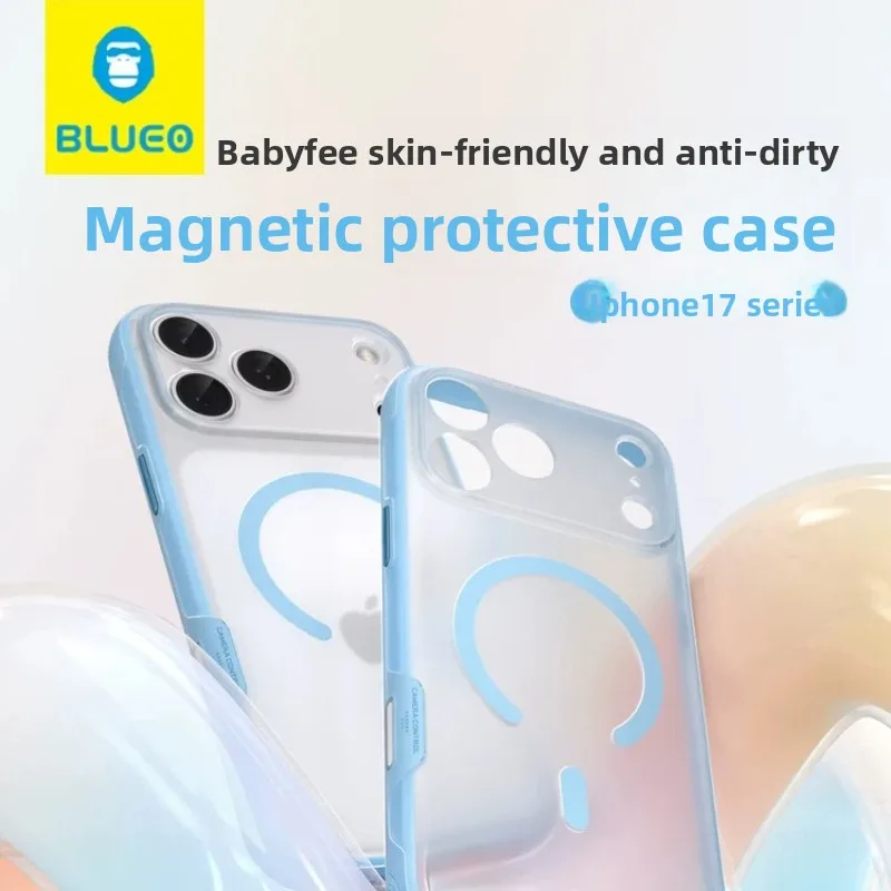 BLUEO Skin-friendly Magnetic Case for IPhone 17 Pro Max Silicone Hard Back Cover Anti-stain Shockproof Full Coverage Cover
BLUEO Skin-friendly Magnetic Case for IPhone 17 Pro Max Silicone Hard Back Cover Anti-stain Shockproof Full Coverage Cover