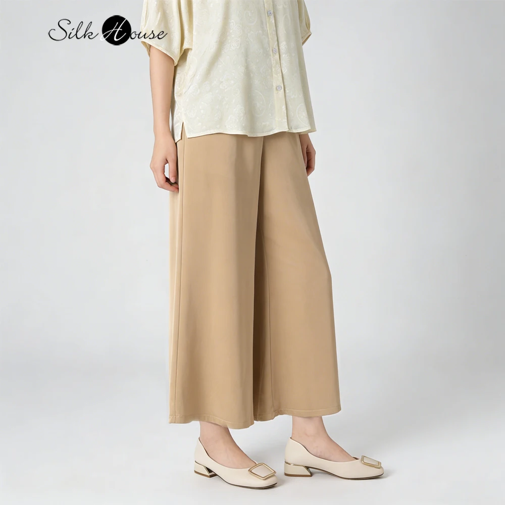 Premium Heavy Weight 30MM 100% Natural Mulberry Silk Crepe De Chine Camel Elastic Waist Drawstring Women's Straight Leg Pants
Premium Heavy Weight 30MM 100% Natural Mulberry Silk Crepe De Chine Camel Elastic Waist Drawstring Women's Straight Leg Pants