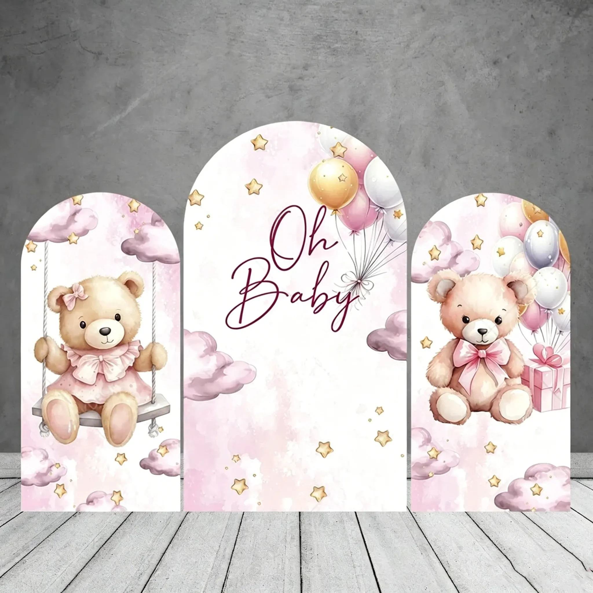 LS 2-Sided Arch Cover Cute Toy Bear Baby Decoration Backdrop Wall Baby Shower Cake Smash Newborn 1st Party Photo Props
LS 2-Sided Arch Cover Cute Toy Bear Baby Decoration Backdrop Wall Baby Shower Cake Smash Newborn 1st Party Photo Props