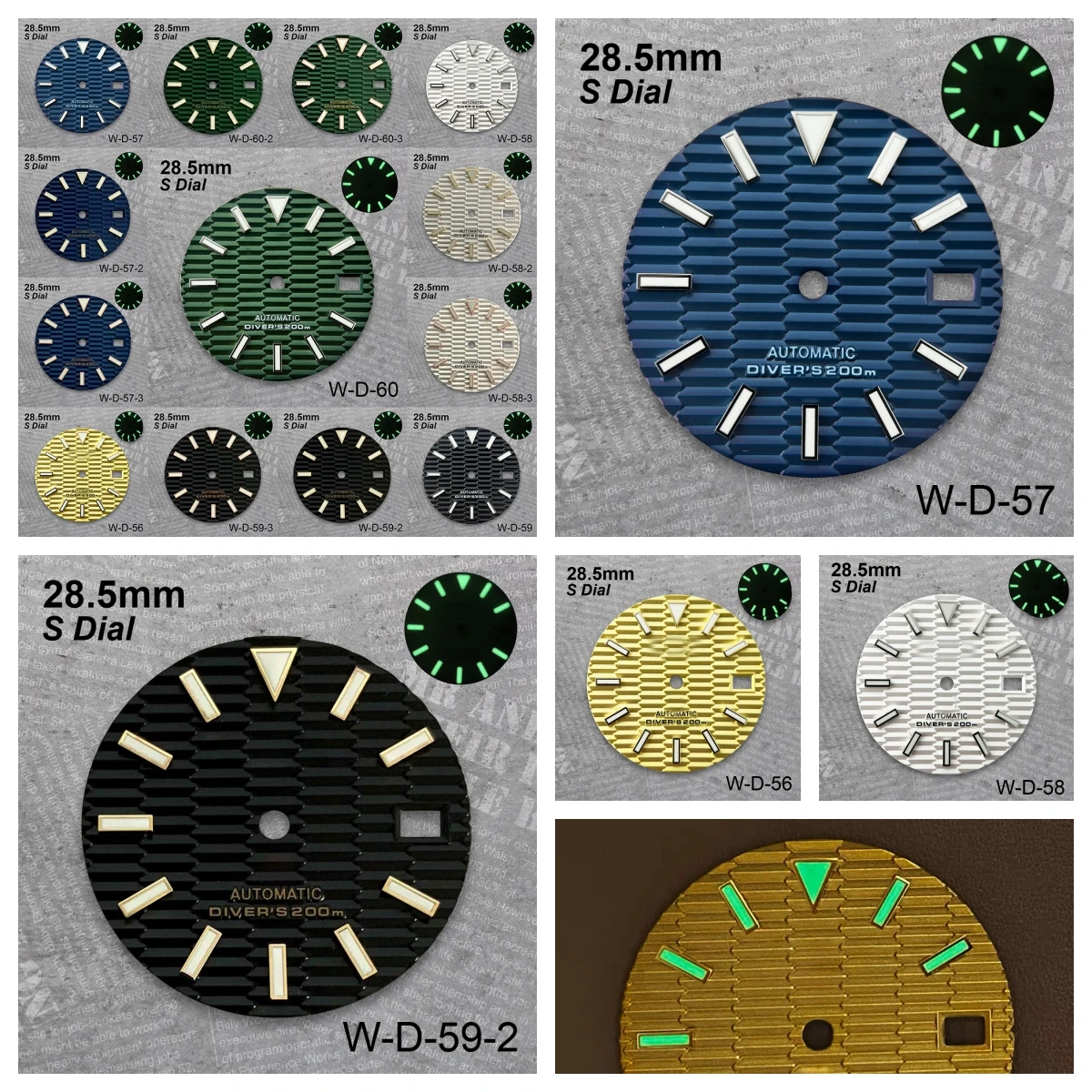 28.5 mm S Logo Dial Suitable For NH35/NH36 Japan Movement Green Luminous Slope High Quality Watch Modification Accessories
28.5 mm S Logo Dial Suitable For NH35/NH36 Japan Movement Green Luminous Slope High Quality Watch Modification Accessories